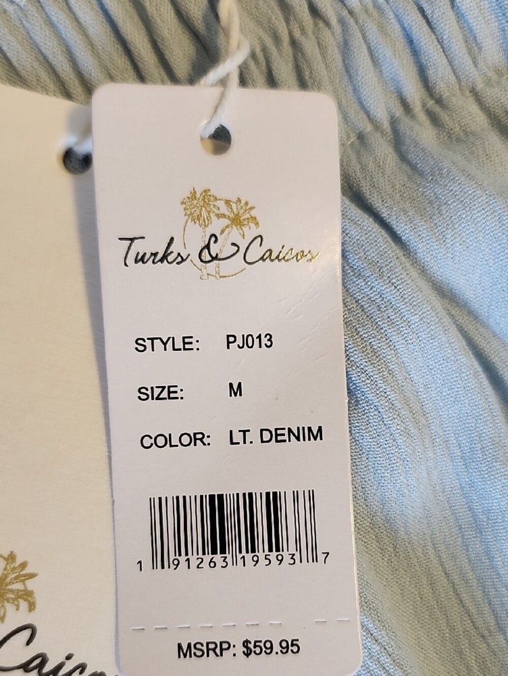 Turks & Caicos Light Blue Crochet Wide Leg Pants Cover Up NWT - Picture 9 of 11